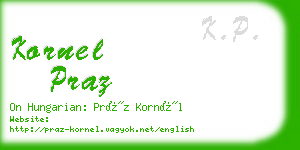 kornel praz business card